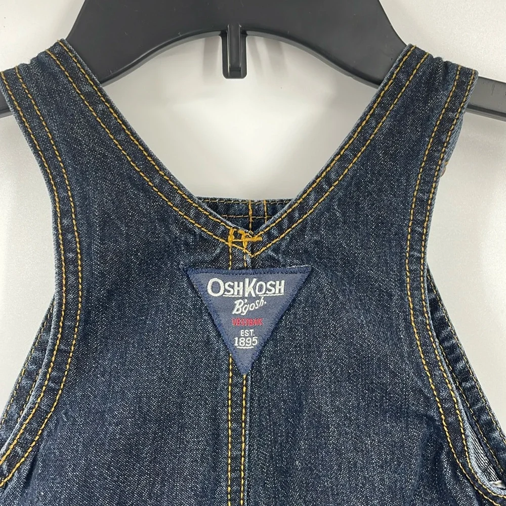 OshKosh B’Gosh “Engineers Crew 95” Denim Overalls Size 9 Months